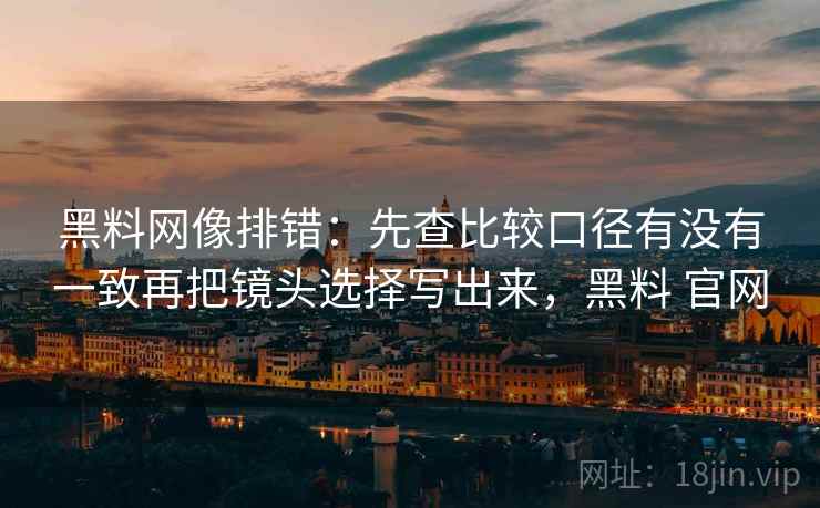 黑料网像排错：先查比较口径有没有一致再把镜头选择写出来，黑料 官网
