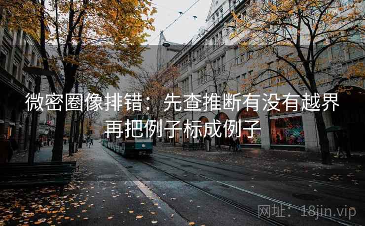 微密圈像排错：先查推断有没有越界再把例子标成例子